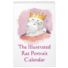 Der illustrierte Ratten-Porträt-Kalender Kalender