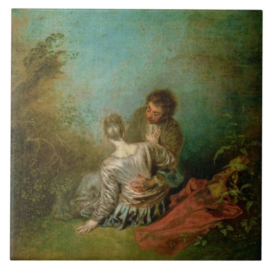 Der ImitatPas, c.1717 (Öl auf Leinwand) Fliese (Vorderseite)