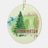 Der immergrüne Staat Keramik Ornament (Links)