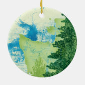 Der immergrüne Staat Keramik Ornament (Hinten)