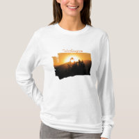 Der immergrüne Staat Sonnenuntergang Washingtons,