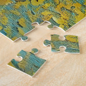 Der Impressionist braucht Schirm am sonnigen gelbe Puzzle (Seite)