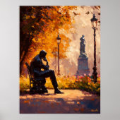 Der Impressionist Inspirierte den Denker im Herbst Poster (Vorne)