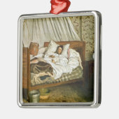 Der improvisierte Krankenwagen Silbernes Ornament (Links)