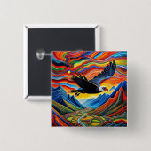 Der in die Höhe schießende Kondor Button (Vorne & Hinten)