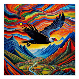 Der in die Höhe schießende Kondor Poster