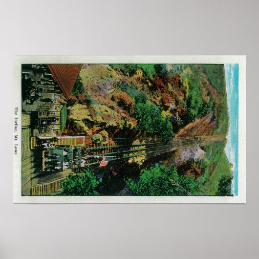 Der Incline am Berg LoweMt. Lowe, CA Poster (Vorne)