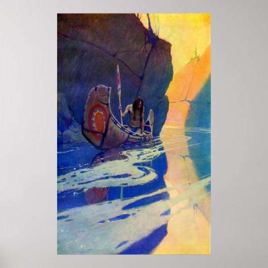 Der Inder in seiner Einsamkeit NC Wyeth 1907 Poste Poster (Vorne)