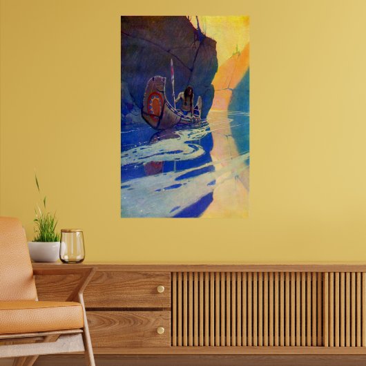 Der Inder in seiner Einsamkeit NC Wyeth 1907 Poste Poster (Wohnzimmer 2)