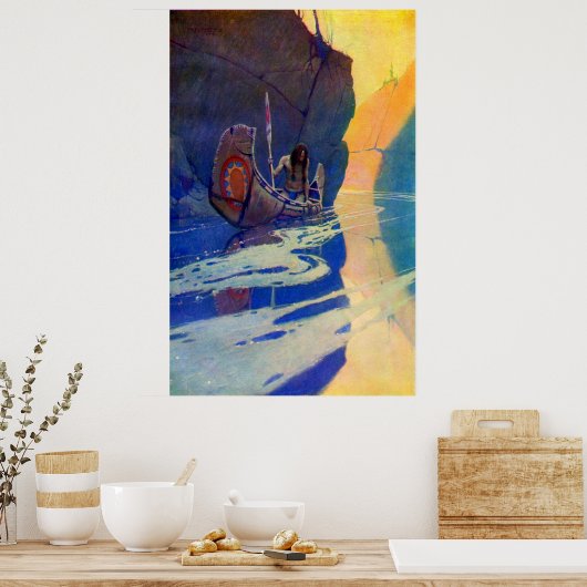 Der Inder in seiner Einsamkeit NC Wyeth 1907 Poste Poster (Küche)