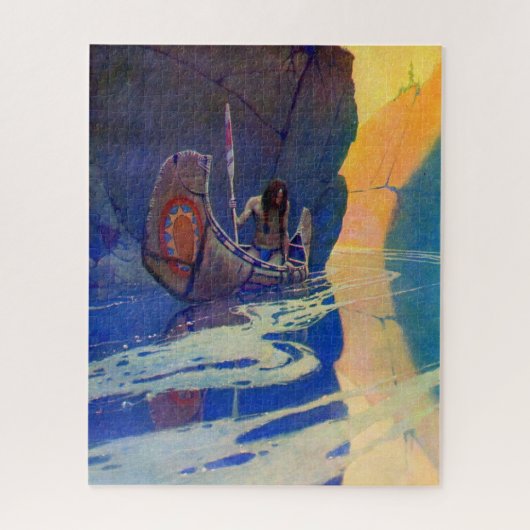 Der Inder in seiner Einsamkeit NC Wyeth 1907 Puzzle (Vertikal)