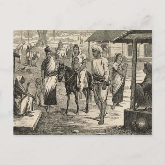 Der indische Hunger Postkarte (Vorderseite)