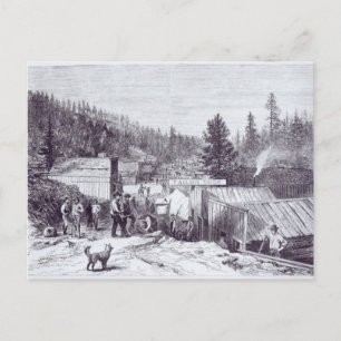 Der Indische Krieg, die Todholzstadt Postkarte