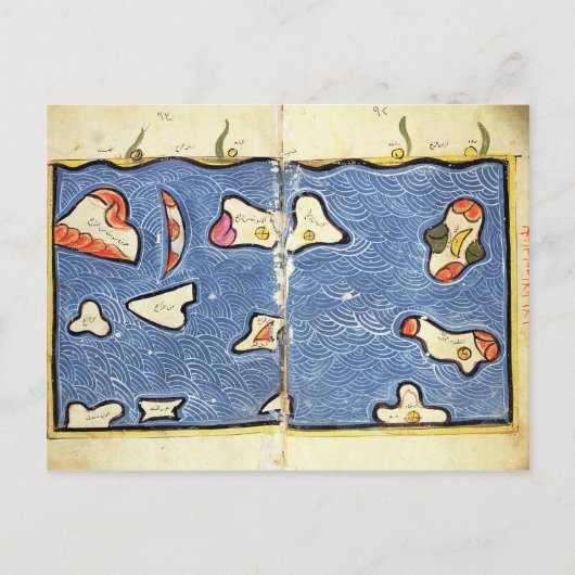 Der Indische Ozean aus einem Atlas Postkarte (Vorderseite)