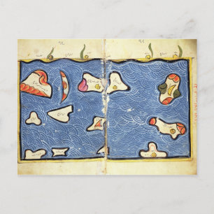 Der Indische Ozean aus einem Atlas Postkarte