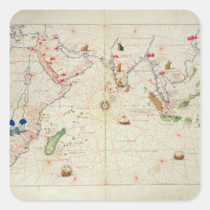 Der Indische Ozean Quadratischer Aufkleber