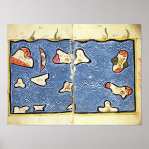 Der Indische Ozean, von einem Atlas Poster