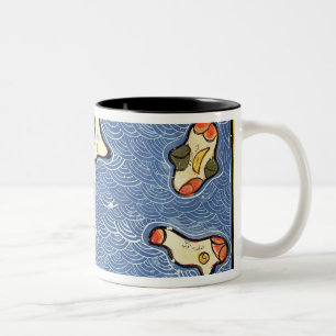 Der Indische Ozean, von einem Atlas Zweifarbige Tasse