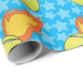 Der individuell anpassbare Flaming-Tennisball Geschenkpapier (Rolleneckpunkt)