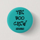Der individuelle Name der Crew aquamarin Halloween Button (Vorderseite)