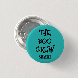 Der individuelle Name der Crew aquamarin Halloween Button