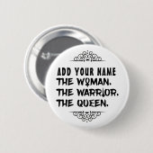 Der Individuelle Name der Frau und des Kriegers de Button (Vorne & Hinten)