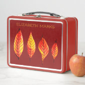 Der Individuelle Name der gestrichenen Herbstblätt Metall Brotdose (Beispiel)