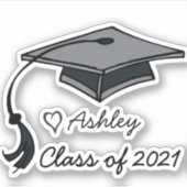 Der Individuelle Name des Abschlusses Personalisie Aufkleber (Vorderseite)