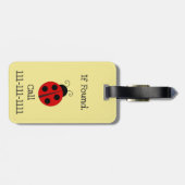 Der individuelle Name des Mädchens mit Marienkäfer Gepäckanhänger (Rückseite horizontal)