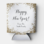 Der Individuelle Name des Neujahrs in Gold und Wei Dosenkühler (Vorderseite)