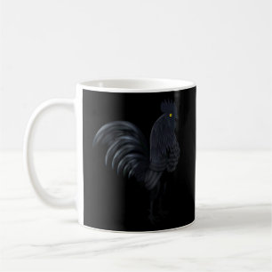 Der indonesische Ayam Cemani (Black Rooster Black  Kaffeetasse