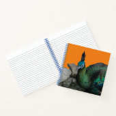 Der indonesische Pfau Nah die Kust auf. Notizbuch (Innenseite)