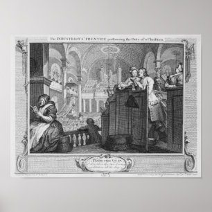 Der Industrious 'Lehrling darstellend Poster