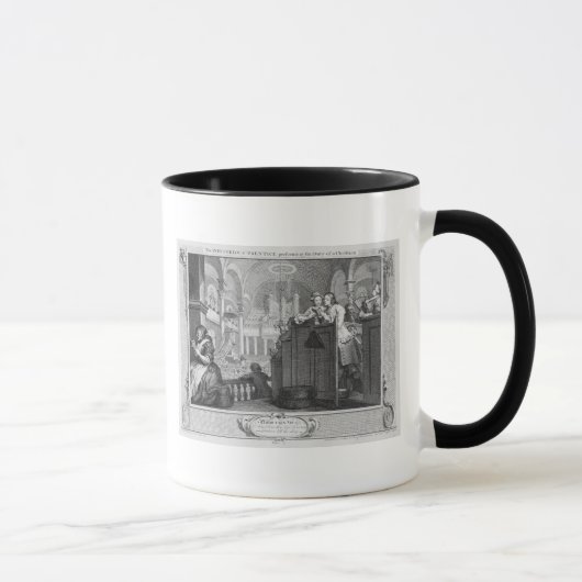 Der Industrious 'Lehrling darstellend Tasse (Rechts)