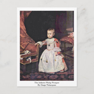 Der Infante Philip Prosper von Diego Velazquez Postkarte