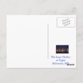 Der Innenhafen in der Nacht Postkarte (Rückseite)