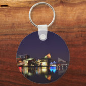 Der Innenhafen von Baltimore in der Nacht Schlüsselanhänger (Vorderseite)