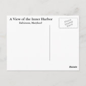 Der Innenhafen von Baltimore Postkarte (Rückseite)