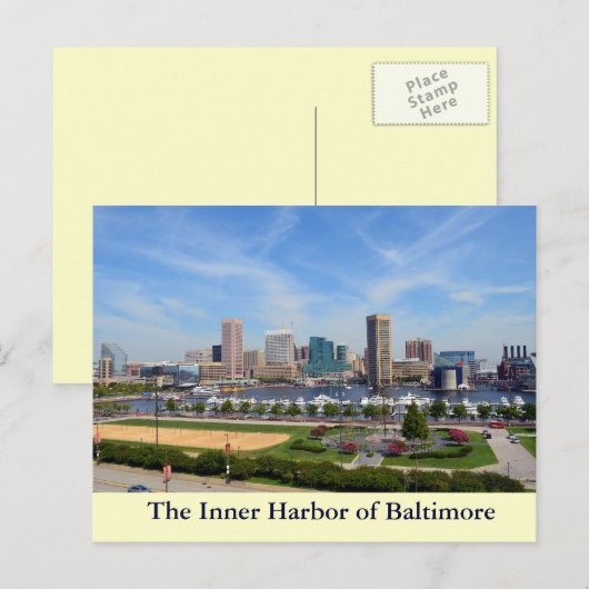 Der Innenhafen von Baltimore Postkarte (Vorne/Hinten)