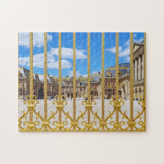 Der Innenhof des Versailles Palace durch das Tor Puzzle (Horizontal)
