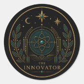 Der Innovator Wassermann Archetyp Rund Aufkleber (Vorderseite)