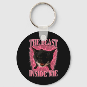 Der Inside Me Lustige Katzen-Meme Männer Frauen Ki Schlüsselanhänger