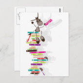 Der intellektuelle Donkey auf einem Turm von Büche Postkarte (Vorne/Hinten)