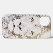 Der Intellektuelle Lion - Typograph Case-Mate iPhone Hülle (Rückseite (Horizontal))