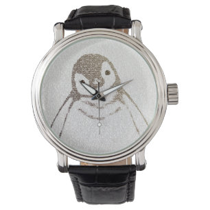 Der intellektuelle Pinguin Armbanduhr