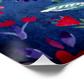 Der intelligente Fuchs im Blumengarten Poster (Ecke)