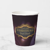 Der interessanteste Mann der Welt, das Rentenalter Pappbecher (Rückseite)