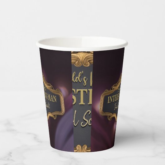 Der interessanteste Mann der Welt, Personalisiert Pappbecher (Links)