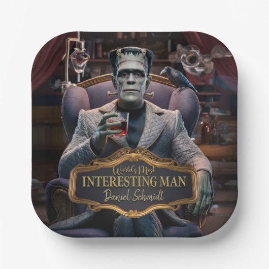 Der interessanteste Mann der Welt, Personalisiert Pappteller (Vorderseite)