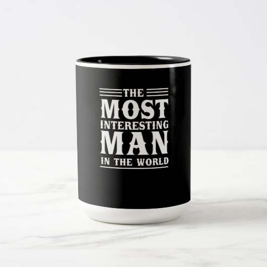 Der interessanteste Mann in der Welt Zweifarbige Tasse (Mittel)